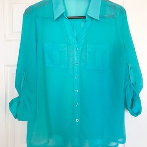 Teal blouse